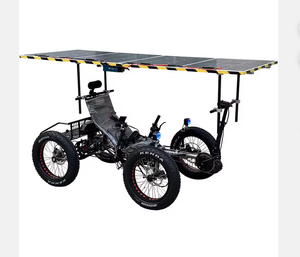 Vélo couché tout-terrain TrikExplor électrique à moteur Bafang, alimenté à l'énergie solaire, en aluminium, 500W, pneus larges, freins à disque hydrauliques, prêt à être expédié - Product Image 2