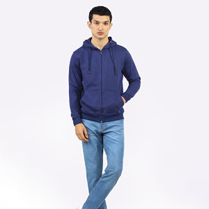 Sweat à capuche zippé en polaire de haute qualité pour homme, avec impression numérique personnalisée, couleur unie, sweat à capuche premium - Product Image 5