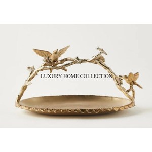 ชามเสิร์ฟโลหะสุดหรูที่มีลวดลายทำด้วยมือที่ซับซ้อนพื้นผิวที่หรูหราเพื่อเพิ่มความสง่างามให้กับโต๊ะอาหารค่ำงานเลี้ยงของคุณ - Product Image 2