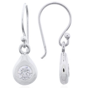 ต่างหูห้อยเงินสเตอร์ลิงฝังเพชร CZ ที่สวยงามสวยงามสำหรับงานเลี้ยงและของขวัญ - Product Image 2