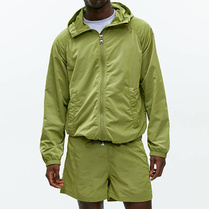 <b>Men's</b> High Quality Streetwear Windbreaker Set Custom Logo New Design Waterproof Shorts Sets <b>Summer</b> Short Tracksuits - Product Image 4