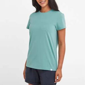 Style de mode vêtements pour femmes casual basique à manches courtes coupe ajustée t-shirts 100% coton col rond été femmes t-shirts à vendre - Product Image 6