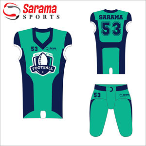 Uniforme de football américain personnalisé de qualité unique en gros/uniforme de football américain en polyester de l'équipe 100%, - Product Image 2