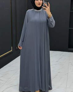 Kaftan marocain Abaya 2026 Dernières collections de l'Aïd avec de magnifiques broderies dorées, design idéal pour les tenues de soirée spéciales - Product Image 6