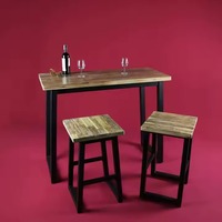 Table de bar moderne minimaliste en métal pour intérieur/extérieur, appartement, atelier, école, supermarché, parc, bureau, sous-sol, salon