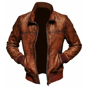 Chaqueta de cuero para hombre, colección de invierno 2024, lona transpirable impermeable de cuero puro, servicio OEM de alta calidad - Product Image 4