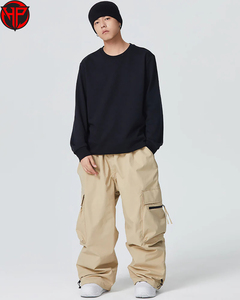 Pantalon de neige de ski baggy personnalisé pour hommes pantalon de ski de snowboard d'hiver respirant et imperméable poches zippées - Product Image 4