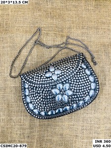 Embragues de noche de mosaico modernos hechos a mano para mujer accesorio artesanal para fiestas y eventos especiales estilo indio - Product Image 3