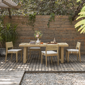 Ensemble de salle à manger de jardin pour restaurant de style moderne chaise de salle à manger tissée et table à manger d'extérieur pour hôtels et entrepôts - Product Image 4