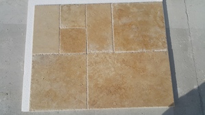 Baldosas de Travertino Nogal con Borde Cincelado 20x20cm, Duraderas para Exteriores, Jardín, Camino de Entrada, Fabricadas en Turquía, para Hotel y Villa - Product Image 3