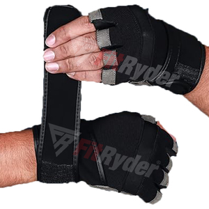Gants de fitness en cuir unisexes de qualité avec long poignet Gants de musculation personnalisés pour Gym Haltérophilie Pakistan Made - Product Image 6
