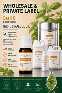 Huile Essentielle de Basilic Turc Pur à 100% (Linalol) Ocimum Basilicum Distillée à la Vapeur – Vente en Gros, Marque Privée, Cosmétique, Massage - Product Image 3