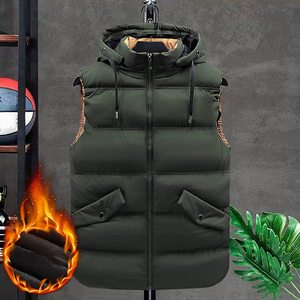 Nouveau design, mode hiver, logo personnalisé, Chauffe-corps hiver gonflé, gilet à col montant pour hommes, vestes bouffantes sans manches - Product Image 1