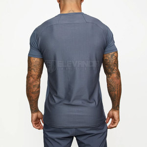 เสื้อยืดกีฬาผลิตจากโพลีเอสเตอร์เสื้อยืดผ้าถักทรงโอเวอร์ไซส์แห้งเร็ว - Product Image 3