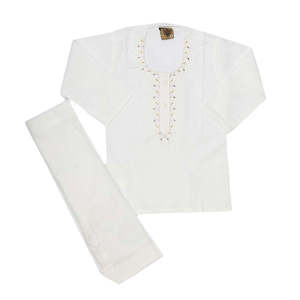 Trajes Kurta Shalwar para Recién Nacidos - Color Blanco Hueso - Product Image 5