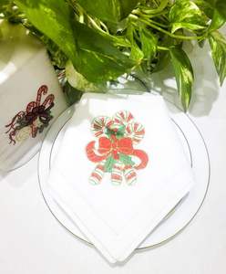 ผ้าเช็ดปากผ้าลินิน100% ผู้ผลิตจากอินเดียผ้าเช็ดปากปักด้วยมือขายส่ง - Product Image 2