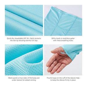 ชุดกีฬาโพลีเอสเตอร์แห้งเร็วระบายอากาศได้ดีสำหรับกลางแจ้งชุดตกปลาแขนยาวโลโก้ตามสั่ง - Product Image 6