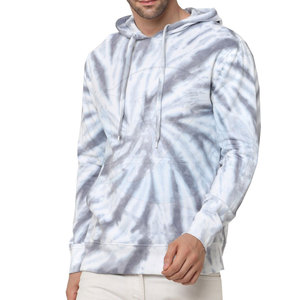 Venta al por mayor OEM Servicio Ligero Tie Dye impresión hombres sudaderas con capucha 100% algodón Casual básico para la temporada de invierno - Product Image 1
