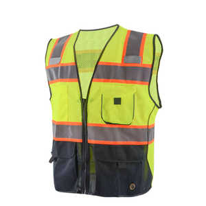 Chaleco de construcción de malla de poliéster de alta visibilidad personalizado al por mayor, chaleco de seguridad de talla grande de estilo informal con características de trabajo reflectantes - Product Image 2