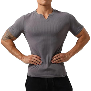 Microfibra Crew Fitness cuello redondo deportivo nuevo diseño calidad de lujo Material personalizado en blanco hombres camiseta personalizada de gran tamaño - Product Image 4