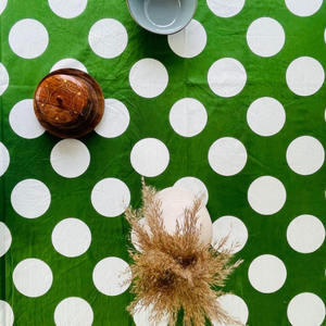 Mantel a Rayas, Amarillo y Blanco, Rectangular, Cubierta de Mesa de Algodón para Comedor - Product Image 4