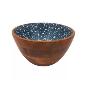 Hôtels et Restaurants Bol de serveur arrondi en bois attrayant bol de service en bois de concepteur pour la salade ou les fruits mini service - Product Image 1