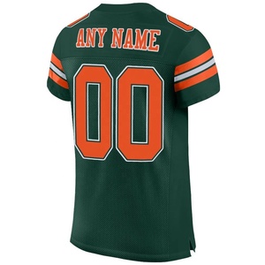 Camiseta de fútbol personalizada verde y naranja para hombre, cuello en V, manga corta, malla transpirable, estampado sublimado, nombre del equipo, cualquier nombre 00 - Product Image 4