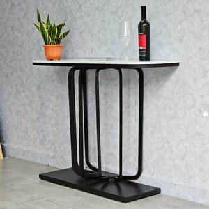 โต๊ะตกแต่งสไตล์มินิมอล URI CST035 พร้อมท็อปหินและขาเหล็ก - Product Image 4