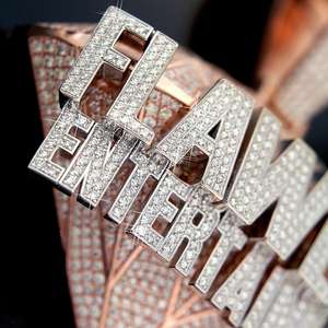 Collier pendentif élégant personnalisé en argent sterling 925, pendentifs et breloques de haute qualité, diamant moissanite glacé style hip-hop - Product Image 3