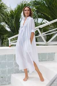 2024 nouveauté Spaghetti sangle dos nu robes de plage couvertures Style bohème cravate teinture longue plage Maxi robe - Product Image 5