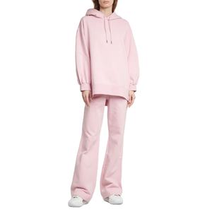 Conjunto Deportivo de Algodón 100% Ecológico de Alta Calidad para Mujer, Sudadera Extra Grande y Pantalones Acampanados, Color Rosa, Última Llegada de Invierno, en Oferta - Product Image 1