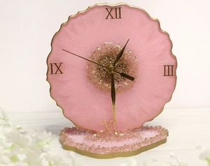 Horloge murale au design marbré avec accents dorés, élégante et moderne, pour le salon, la chambre à coucher et la décoration intérieure - Product Image 3