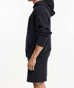 Sweat-shirts à capuche pour hommes personnalisés pour l'hiver, sweat-shirt à capuche lourd, imprimé personnalisé, épaules tombantes, sweat-shirts unis - Product Image 2