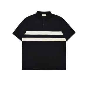 Polo informal de manga corta para hombre, camiseta juvenil transpirable con cuello de bloque de color sólido, camiseta de verano - Product Image 3