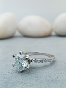 แหวนแต่งงานเพชรแบบคลาสสิกสำหรับผู้หญิงได้รับการรับรอง1.5ct สำหรับเติบโตในห้องแล็บ14K 18K ทอง925เงิน VVS - Product Image 3