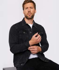 Chaqueta vaquera de invierno al mejor precio para hombre, diseño de logotipo personalizado, ropa de calle de Color sólido de alta calidad, Chaquetas vaqueras, nuevo estilo, hecho por OEM - Product Image 3