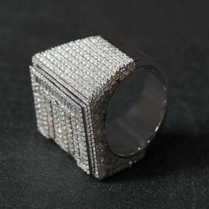 Hip hop diamond <b>ring</b> <b>crafted</b> in 14 kt white gold custom letter <b>ring</b> with vvs clarity diamonds - Product Image 5