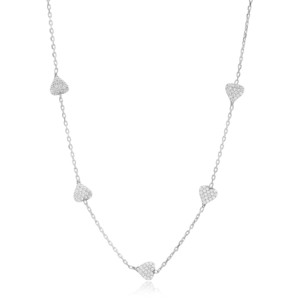 Collar con Colgante de Zirconia Brillante con Diseño de Corazón de 7 mm, Collar para Mujer, Hecho a Mano en Turquía, Joyería de Plata de Ley 925 al por Mayor - Product Image 5