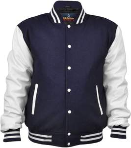 Servicio OEM buena alta calidad transpirable personalizado Letterman lana cuerpo y mangas liso en blanco Varsity chaquetas 2025 para la venta - Product Image 2