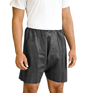 Calzoncillos bóxer desechables no tejidos de proveedor mayorista con logotipo personalizado, pantalones cortos de spa de cierre medio con cintura elástica - Product Image 3