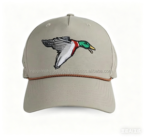 Injae Vina 3D bordado pájaro Logo gorra de béisbol Casual fiesta de viaje al aire libre con malla espalda y cuerda Bum para hombres mujeres por Vietnam - Product Image 1