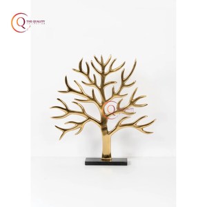 ประติมากรรมโลหะขัดเงาทันสมัยศิลปะนามธรรมโลหะสำหรับห้องนั่งเล่นร่วมสมัยและการตกแต่งภายในงานฝีมือโลหะรูปทรงต้นไม้สีทอง - Product Image 3