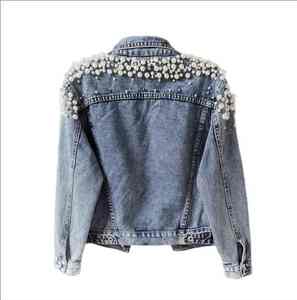 Ventes en gros de manteaux pour femmes grande taille multicolores à boutons, nouvelle mode, et vestes en jean, hiver 2024, vestes en jean personnalisées - Product Image 3