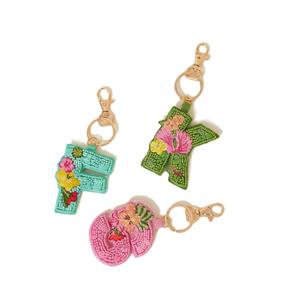 Porte-clés brodé de perles de luxe, motif élégant, art estival, porte-clés brodé de perles, look tendance - Product Image 5