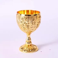 Verre à vin en métal de luxe au design moderne, taille personnalisée, fait main, écologique, pour les fêtes