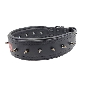 ปลอกคอสุนัขบุนวมหนังทำด้วยมือมีปุ่มสไปค์ผู้ผลิตชั้นนำ - Product Image 1