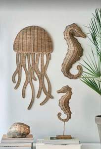 งานฝีมือตกแต่งบ้านรูปปลาหมึกยักษ์จากหวายธรรมชาติ - Product Image 6