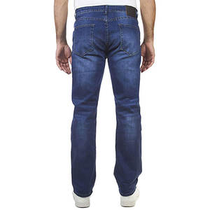 Vaqueros de hombre de invierno, ecológicos, impermeables, transpirables, de mezcla de algodón, de cintura alta elástica, holgados, de pierna recta, con lavado arena. - Product Image 3