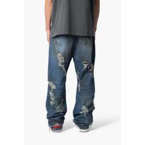 Le Denim Décimé Ultra Baggy-Bleu - Product Image 5