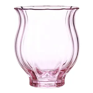 カラーガラスティーウォーターカップ150ml/160ml単層高ホウケイ酸ガラスウォーターカップ